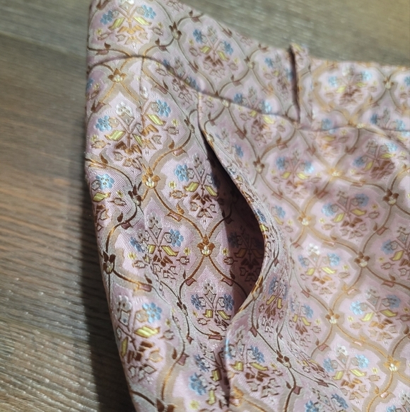 J. Crew Collection Patterned Pink Blue Silk Blend - Picture 9 of 10